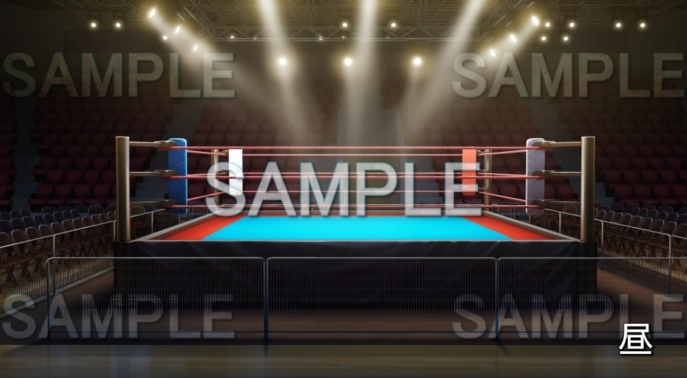 【背景素材】プロレスリング正面 (店舗編part01-shop04_r)