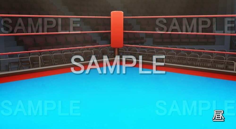 【背景素材】プロレスリング上 (店舗編part01-shop06_r)