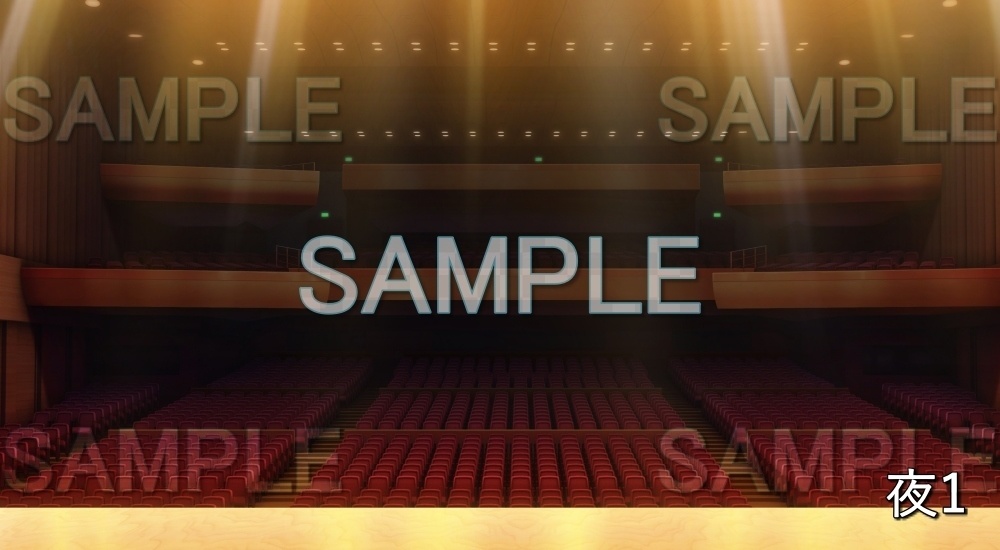 【背景素材】コンサートホール ステージ上 (店舗編part01-shop08)