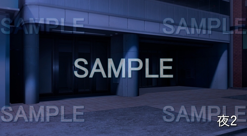 【背景素材】ビル 出入り口 (オフィス編part02-cu08)