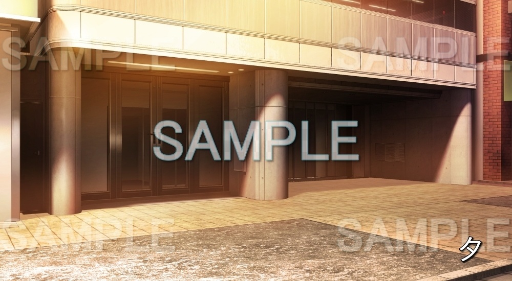 【背景素材】ビル 出入り口 (オフィス編part02-cu08)