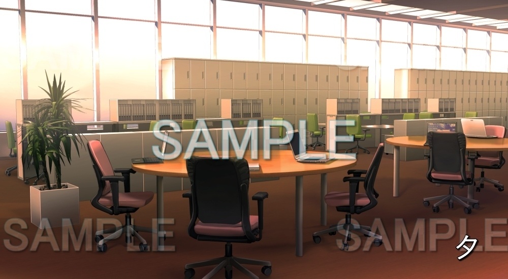 【背景素材】オープンオフィス (オフィス編part02-office04)