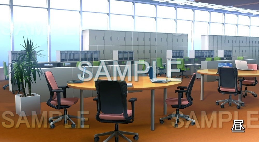 背景素材 オープンオフィス オフィス編part02 Office04 背景専門店みにくる Booth