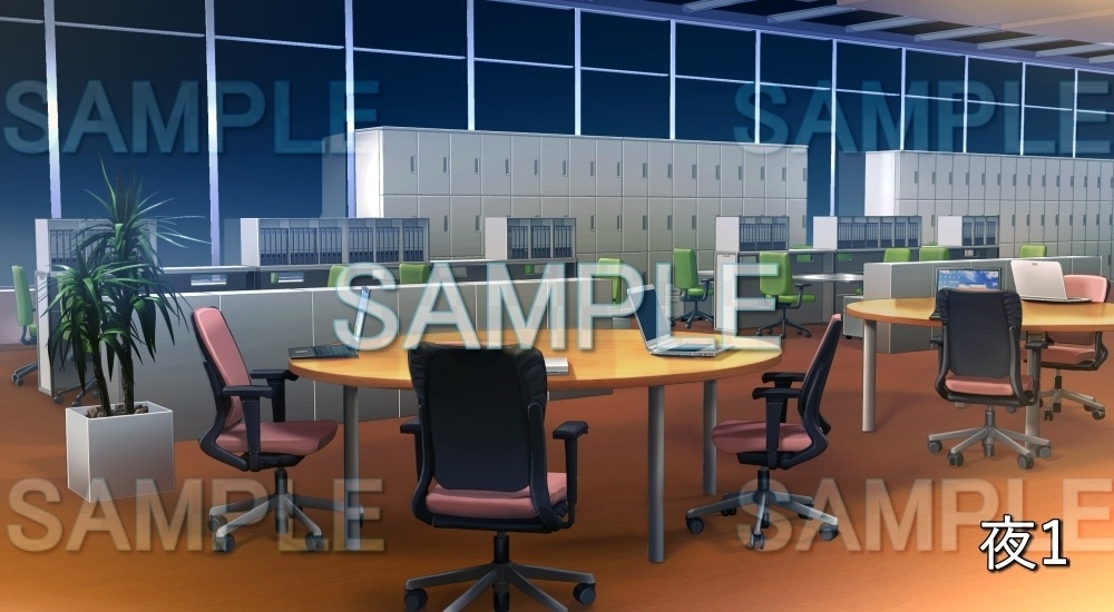 【背景素材】オープンオフィス (オフィス編part02-office04)