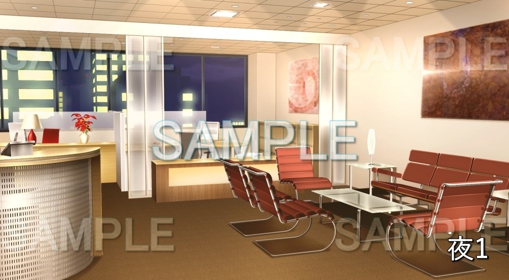 【背景素材】お洒落なオフィス/エントランス (オフィス編part02-snowkin_11)