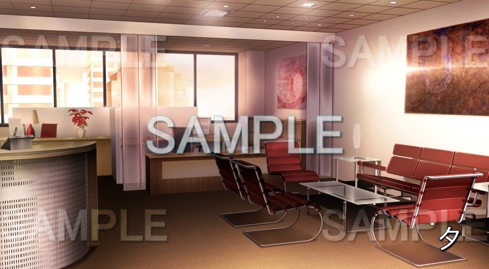 【背景素材】お洒落なオフィス/エントランス (オフィス編part02-snowkin_11)