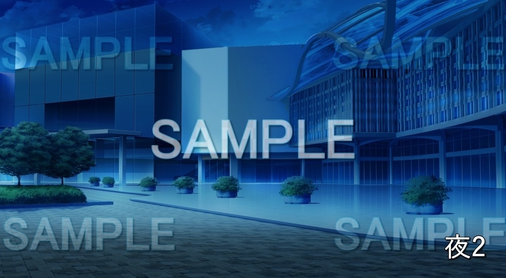 【背景素材】ショッピングモール外観 (特殊編part02-bg037h)