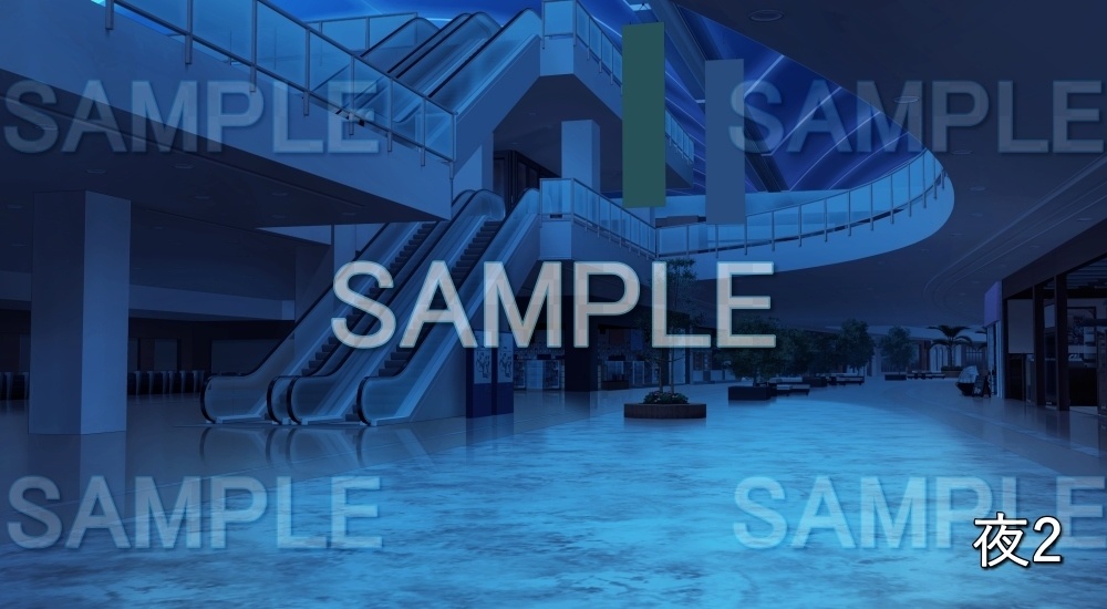 【背景素材】ショッピングモールエントランス | 文字なし(特殊編part02-bg036h)