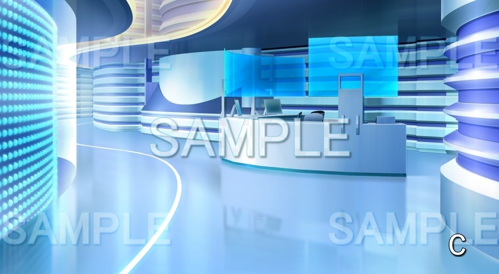 【背景素材】エントランス 破壊差分有り (未来編part01-bg010blay_sn)