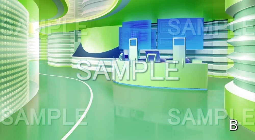 【背景素材】エントランス 破壊差分有り (未来編part01-bg010blay_sn)