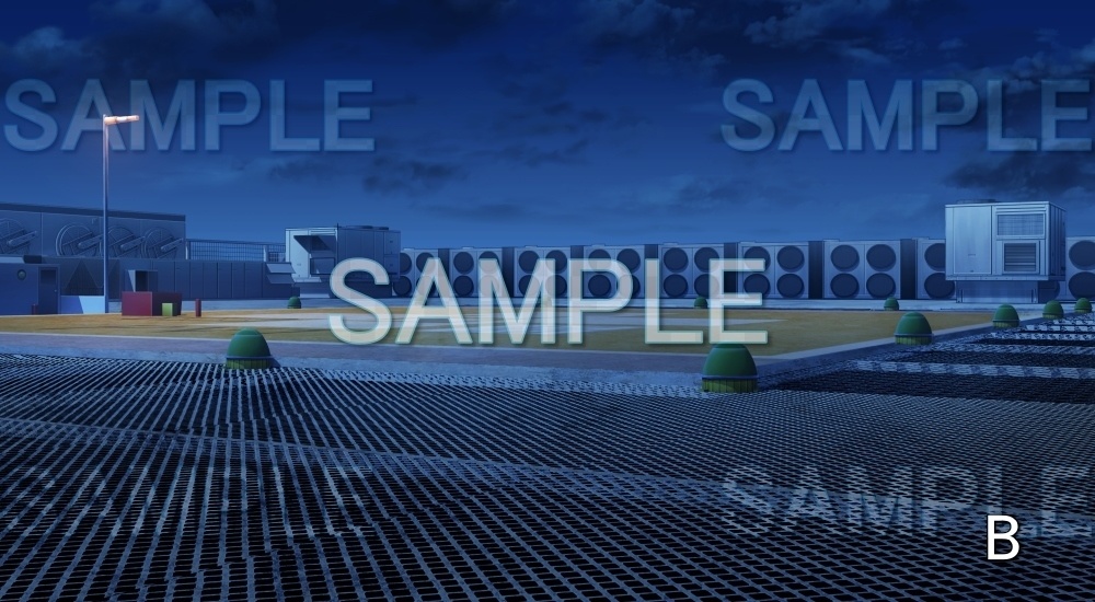 【背景素材】施設屋上 (未来編part01-bg044n)