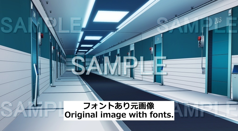 【背景素材】隔離部屋_研究施設 | 文字なし (未来編part01-bg058h)