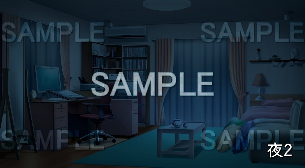 【背景素材】液タブのある部屋 (日常編part21-cu01)