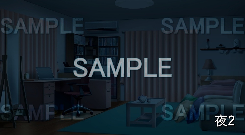 【背景素材】ノートパソコンのある部屋 (日常編part21-cu01_R1)