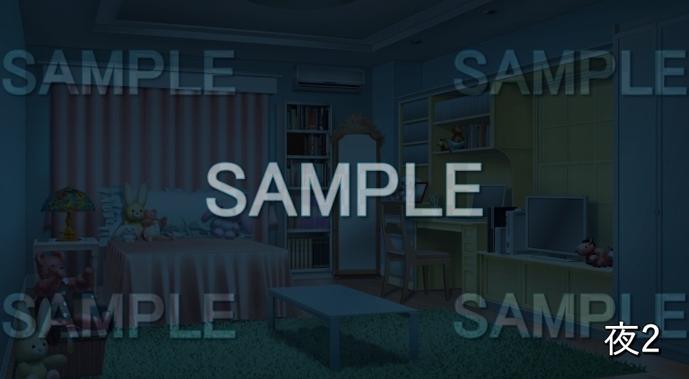 【背景素材】ぬいぐるみがある部屋 (日常編part21-cu02_R1)