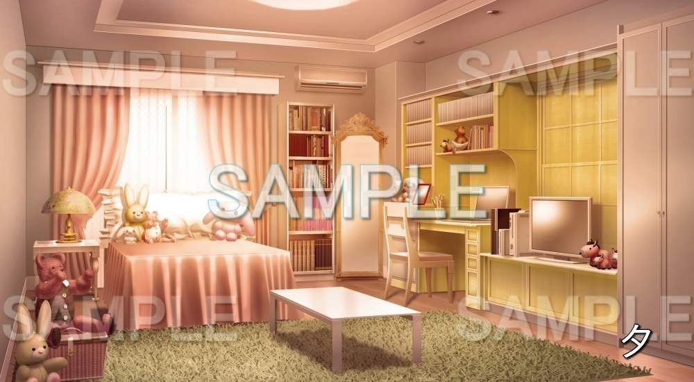 【背景素材】ぬいぐるみがある部屋 (日常編part21-cu02_R1)