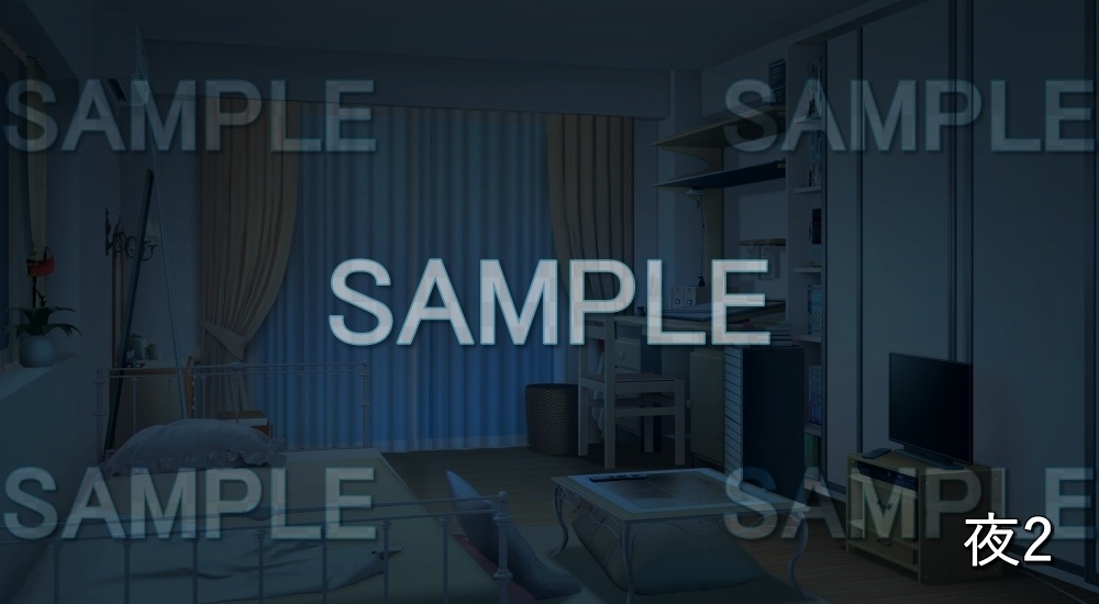 【背景素材】漫画家の部屋 (日常編part21-cu03)