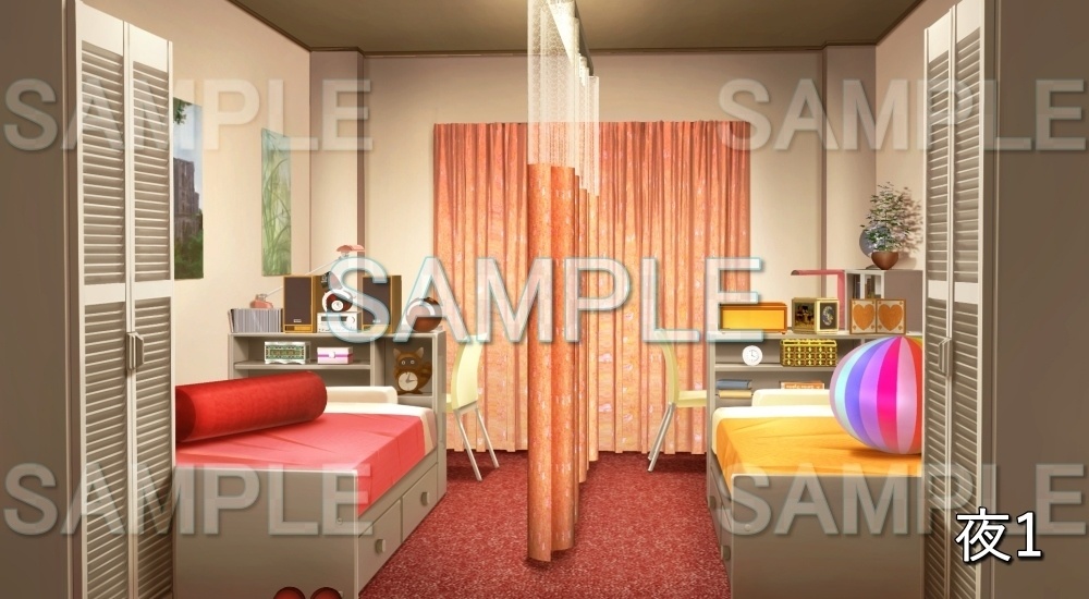 【背景素材】シェアハウスな部屋 (日常編part21-cubg018)