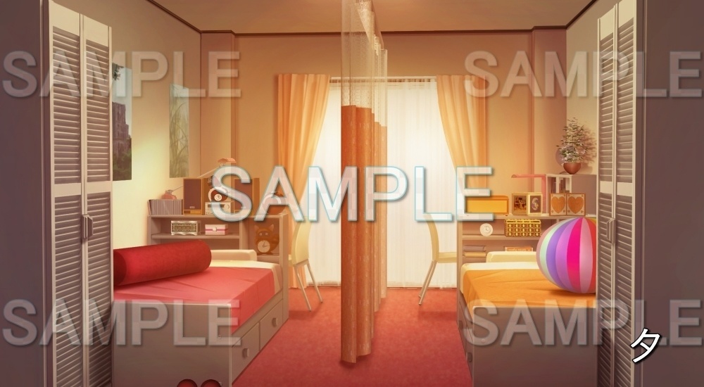 【背景素材】シェアハウスな部屋 (日常編part21-cubg018)