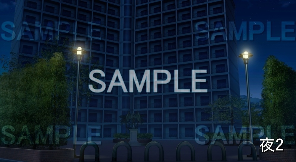 【背景素材】マンション外観 (日常編part21-cubg015)