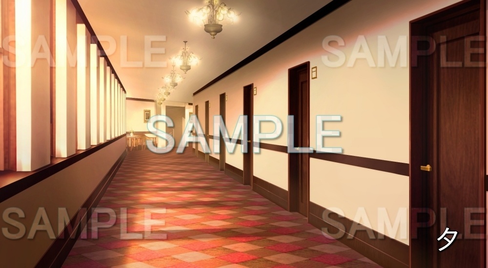 【背景素材】マンションの廊下 (日常編part21-cubg016)