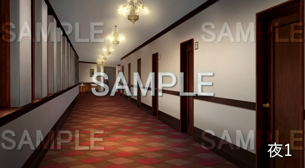 【背景素材】マンションの廊下 (日常編part21-cubg016)