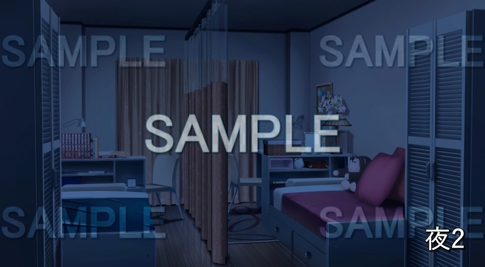 【背景素材】シェアハウスな部屋② (日常編part21-cubg017)