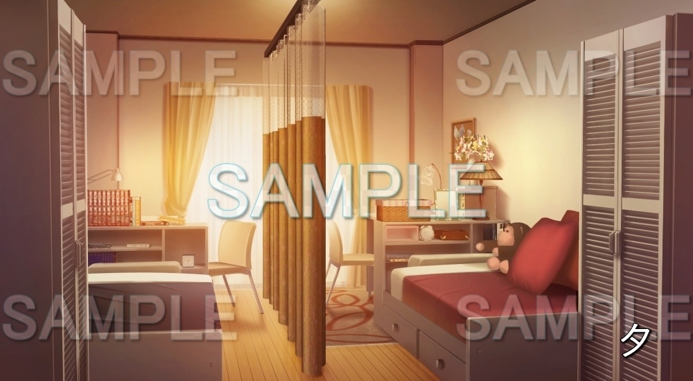 【背景素材】シェアハウスな部屋② (日常編part21-cubg017)