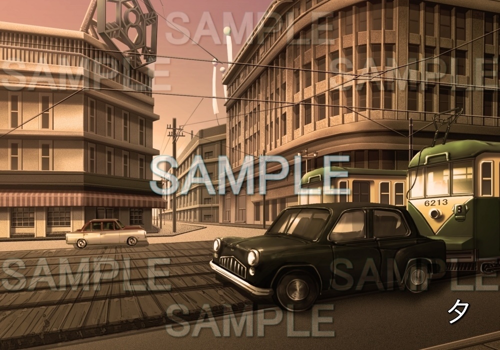 【背景素材】レトロな街並み (レトロ編part1-etc001)