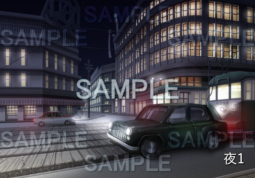 【背景素材】レトロな街並み (レトロ編part1-etc001)