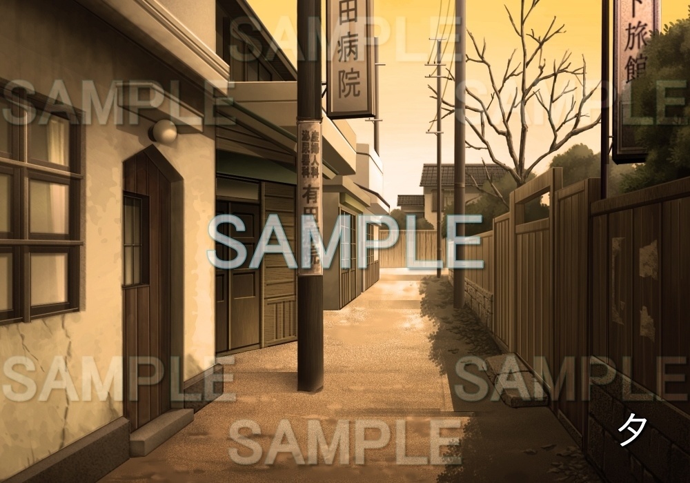 【背景素材】レトロな裏道 (レトロ編part1-etc004)