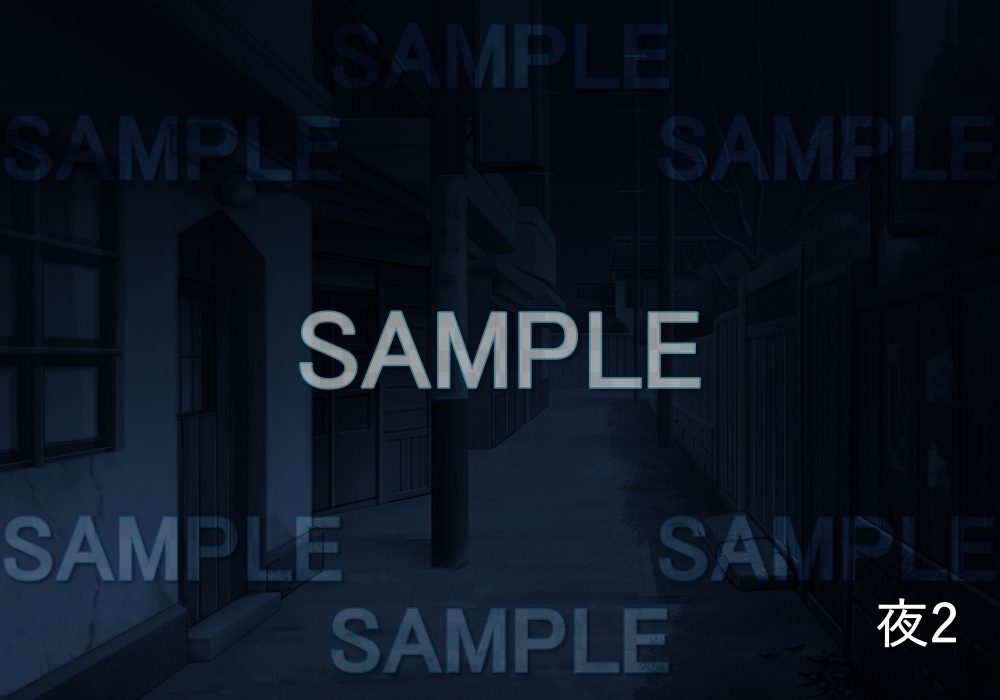 【背景素材】レトロな裏道 | 文字なし (レトロ編part1-etc004)