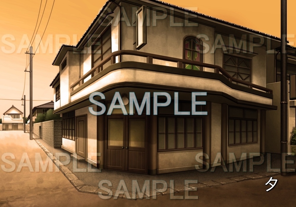 【背景素材】レトロな宿 | 文字なし (レトロ編part1-etc005)