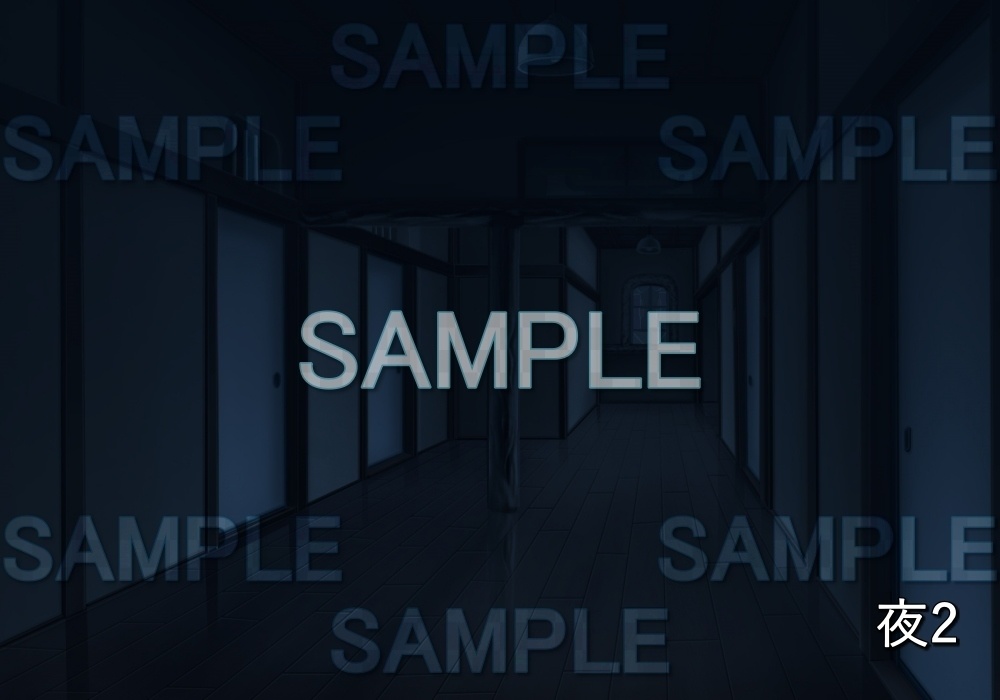 【背景素材】レトロな廊下 (レトロ編part1-etc006)