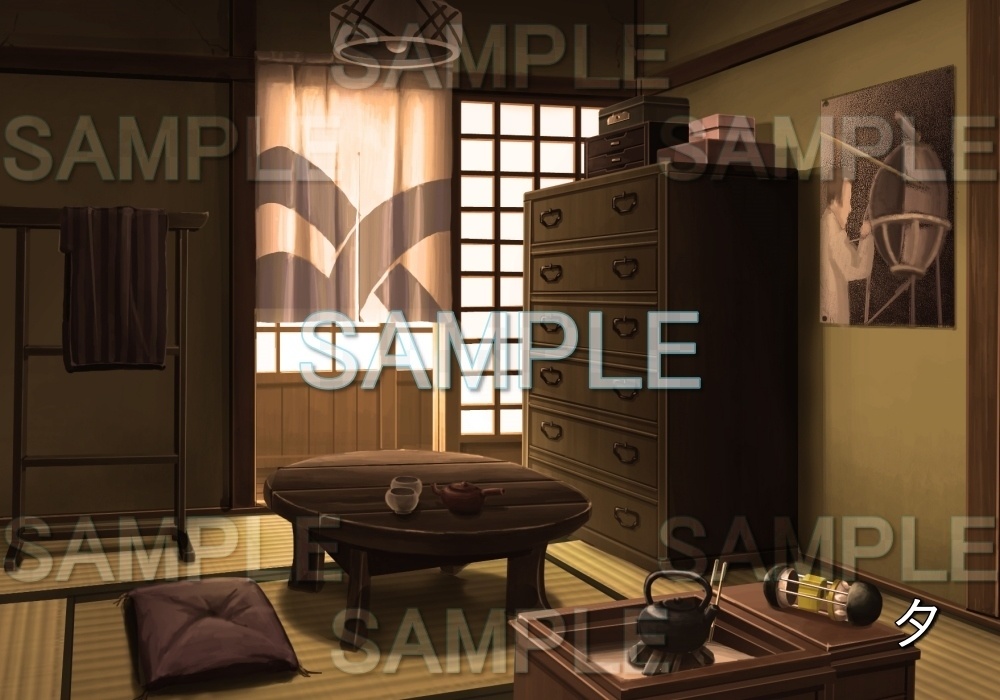 【背景素材】レトロな和室 (レトロ編part1-etc007)