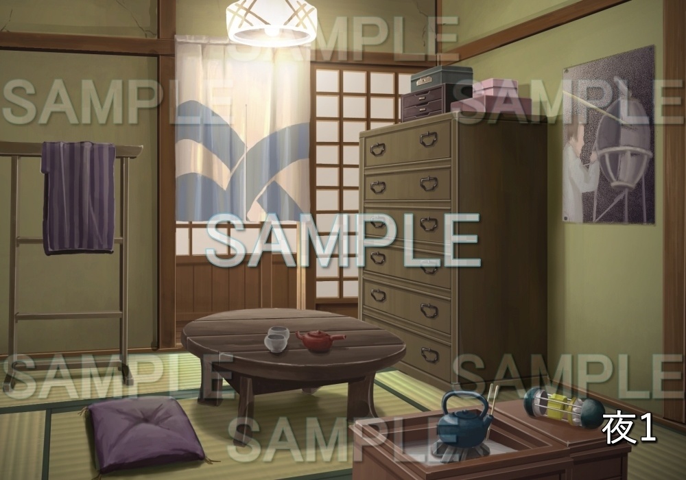 【背景素材】レトロな和室 (レトロ編part1-etc007)