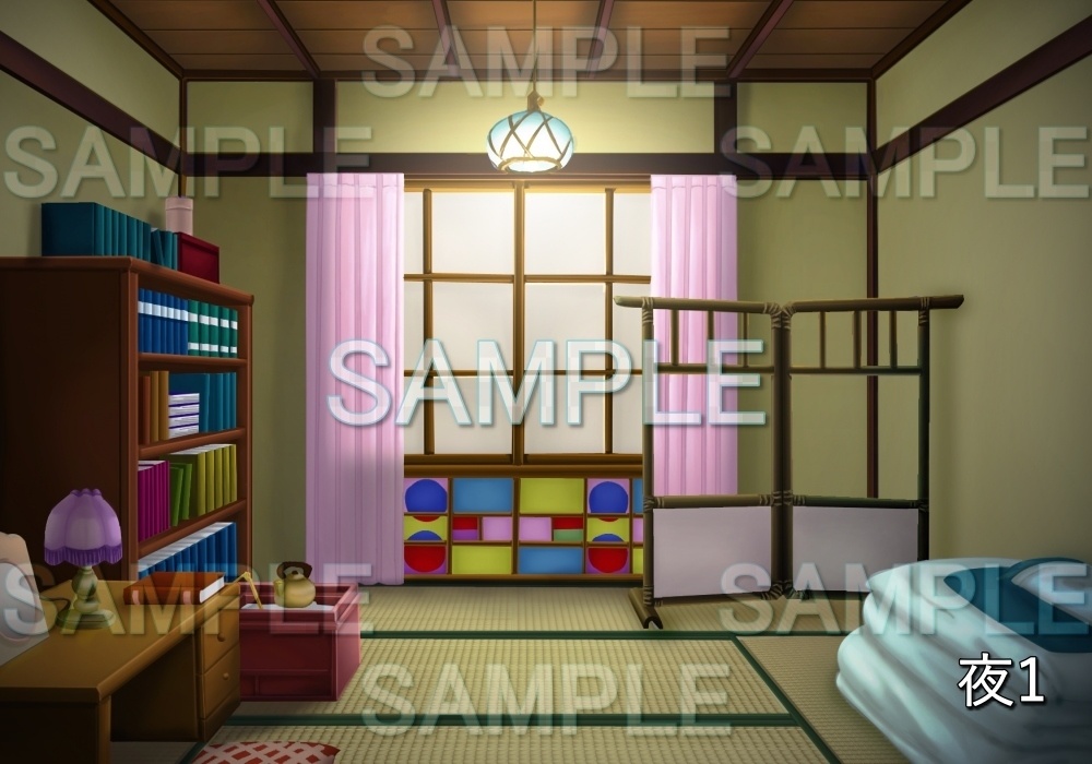 【背景素材】レトロなかわいい和室 (レトロ編part1-etc008)