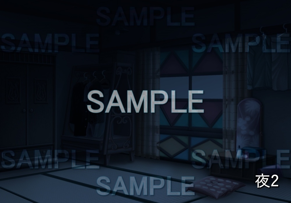 【背景素材】レトロな鏡台がある部屋 (レトロ編part1-etc009)