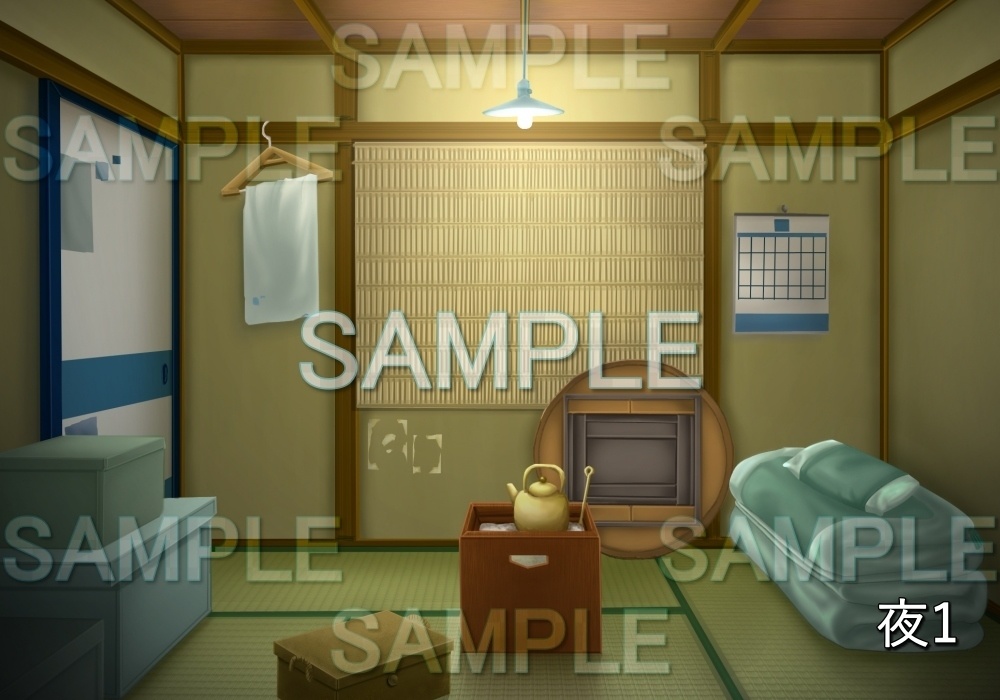 【背景素材】レトロな質素な和室 (レトロ編part1-etc010)