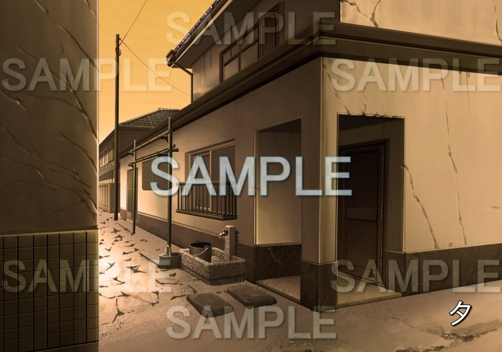 【背景素材】レトロな家 (レトロ編part1-etc011)