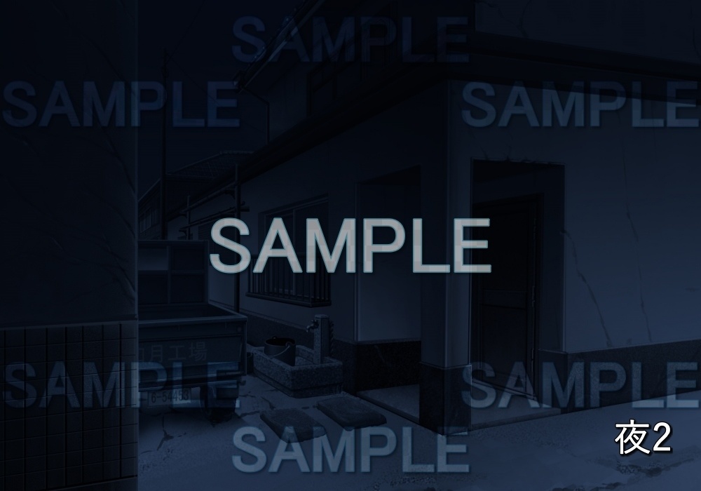 【背景素材】レトロな軽トラのある家 (レトロ編part1-etc011car)