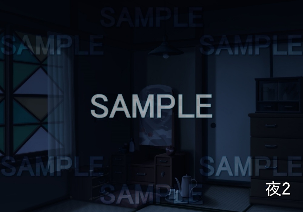 【背景素材】レトロな化粧台がある部屋(レトロ編part1-etc013)