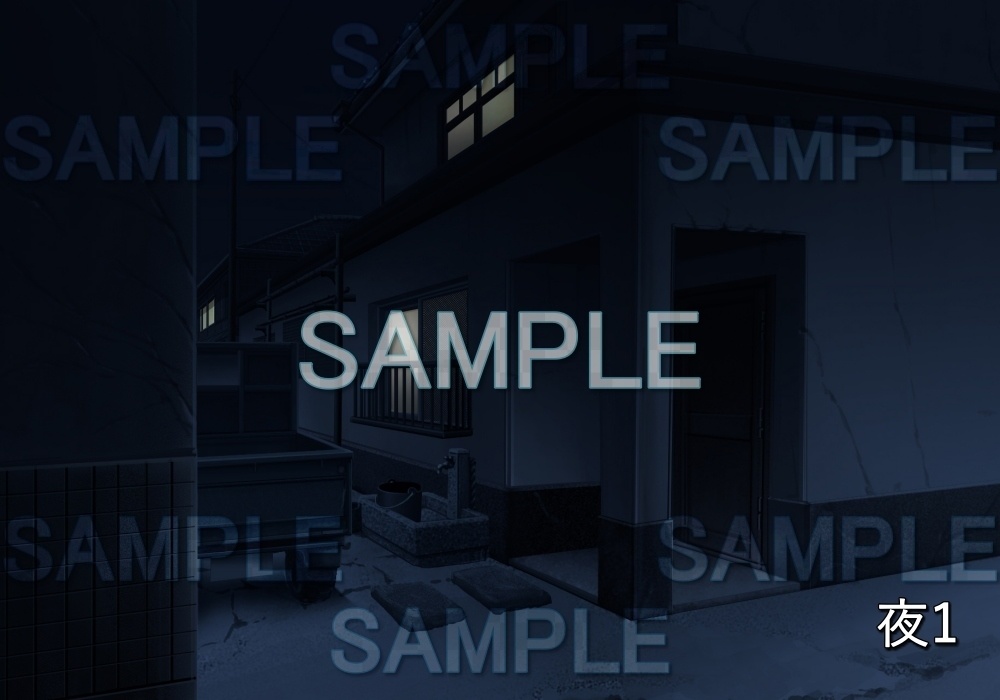 【背景素材】レトロな軽トラのある家 | 文字なし (レトロ編part1-etc011car)