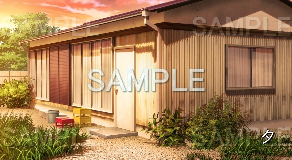 【背景素材】平屋の家 (日常編part18-bg012h)