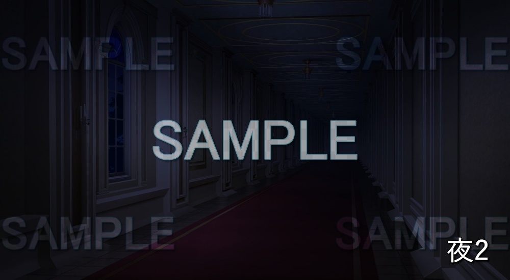 【背景素材】王宮 廊下 (ファンタジー編part02-esfan007)