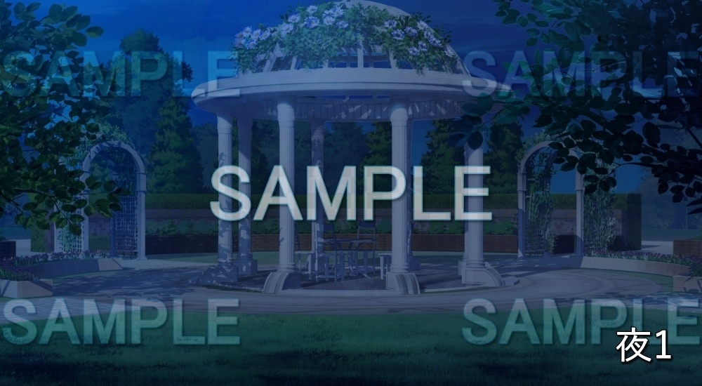 【背景素材】王宮 庭園 (ファンタジー編part02-esfan008)