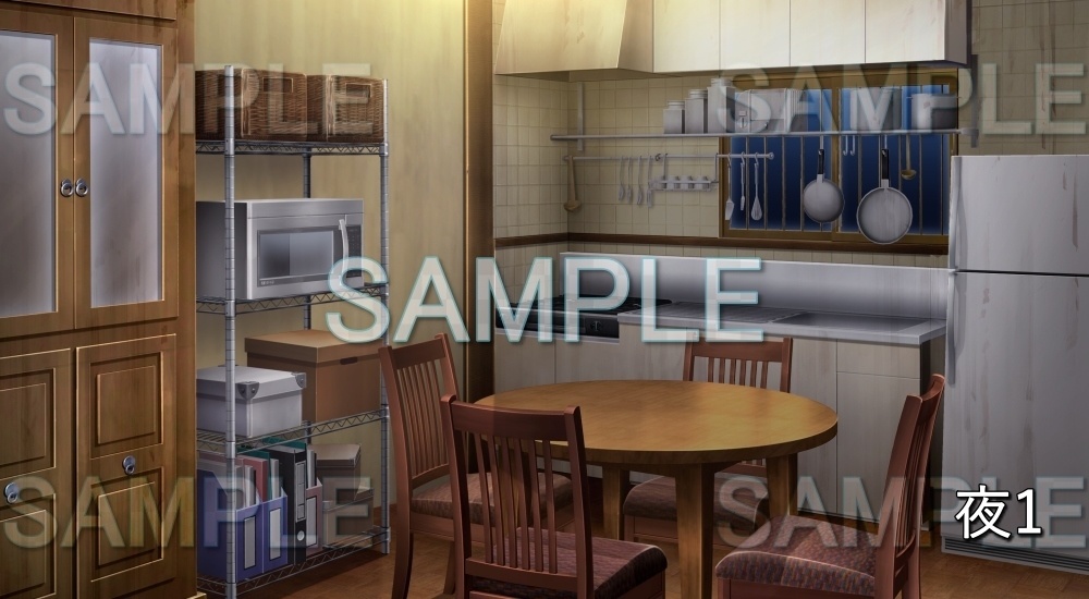 【背景素材】台所 (日常編part18-bg074h_n)