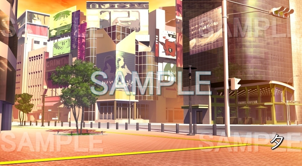 【背景素材】繁華街 (日常編part18-bg007h)