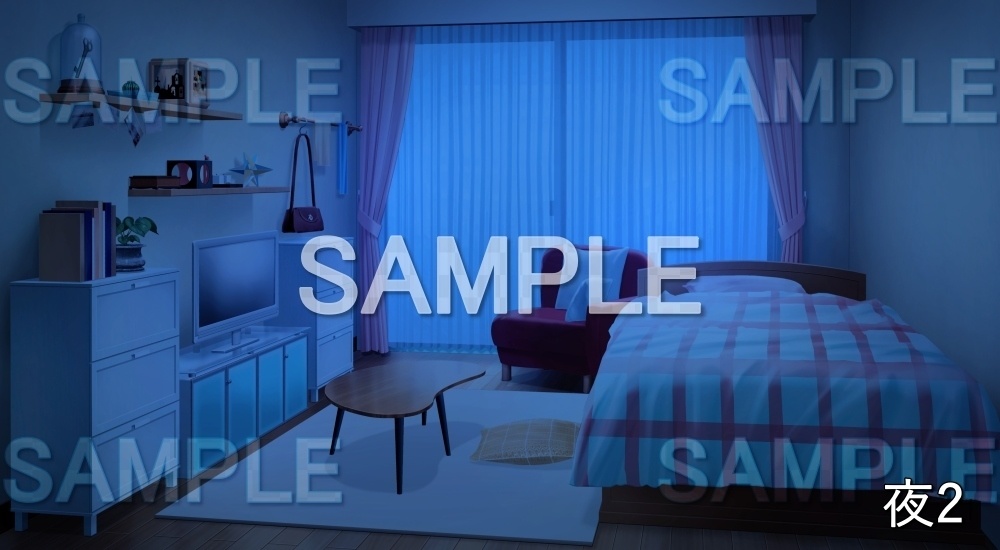 【背景素材】かわいいシンプルな部屋 (日常編part18-bg008h)