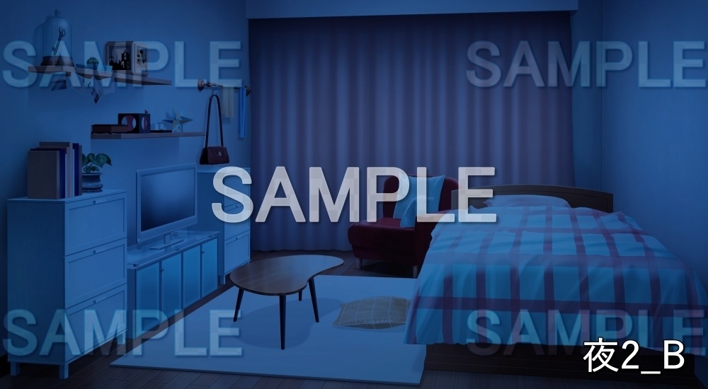 【背景素材】かわいいシンプルな部屋 (日常編part18-bg008h)